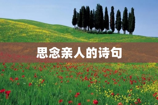思念亲人的诗句