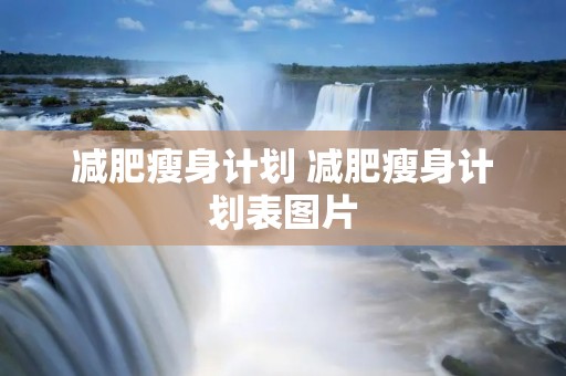 减肥瘦身计划 减肥瘦身计划表图片