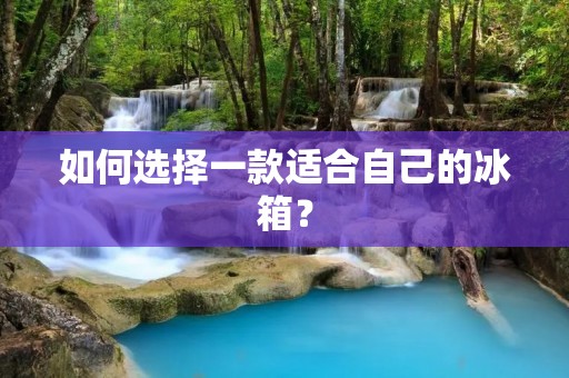 如何选择一款适合自己的冰箱？