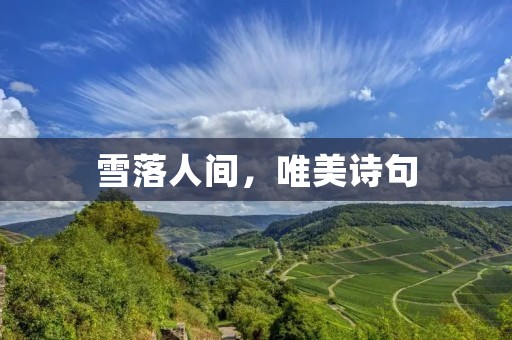 雪落人间,唯美诗句