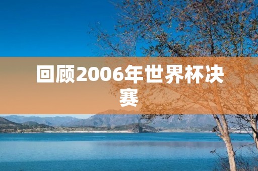 回顾2006年世界杯决赛：意大利夺冠的背后