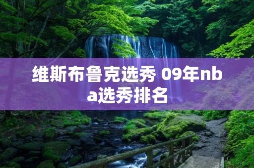 维斯布鲁克选秀 09年nba选秀排名