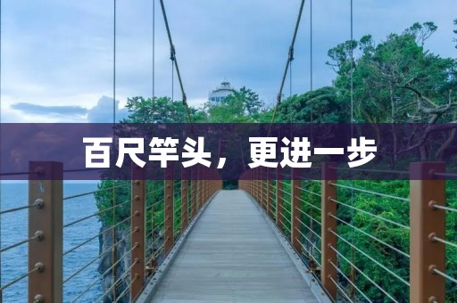 百尺竿头,更进一步 百尺竿头,更进一步