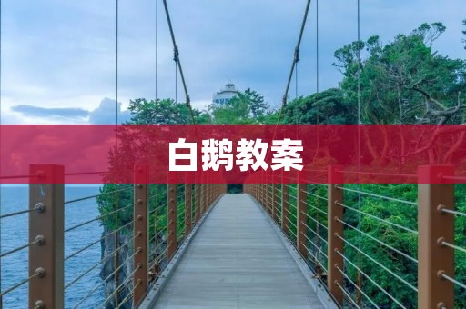 白鹅教案：让孩子在游戏中学习的新方法
