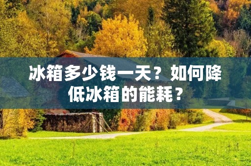 冰箱多少钱一天？如何降低冰箱的能耗？