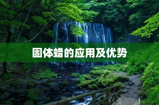 固体蜡的应用及优势 固体蜡的应用及优势