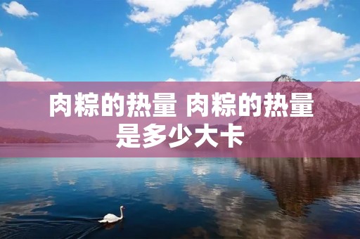 肉粽的热量 肉粽的热量是多少大卡