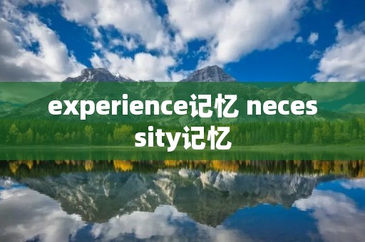 experience记忆 necessity记忆
