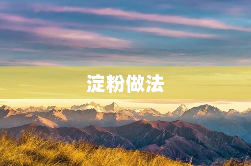 淀粉做法
