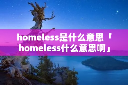 homeless是什么意思「homeless什么意思啊」 homeless是什么意思「homeless什么意思啊」