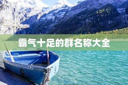 霸气十足的群名称大全