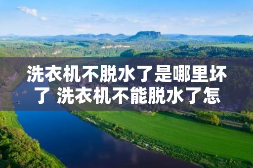 洗衣机不脱水了是哪里坏了 洗衣机不能脱水了怎么办