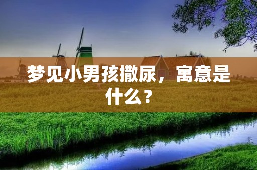 梦见小男孩撒尿，寓意是什么？