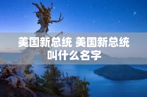 美国新总统 美国新总统叫什么名字