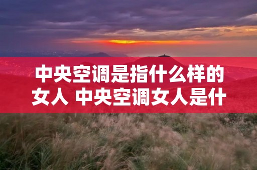 中央空调是指什么样的女人 中央空调女人是什么意思