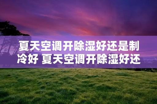 夏天空调开除湿好还是制冷好 夏天空调开除湿好还是制冷好 知乎 夏天空调开除湿好还是制冷好 夏天空调开除湿好还是制冷好 知乎