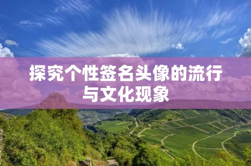 探究个性签名头像的流行与文化现象