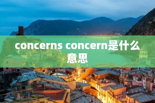 concerns concern是什么意思