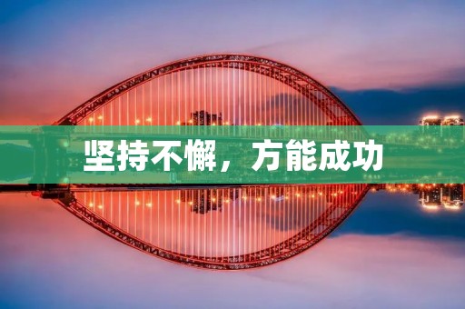 坚持不懈，方能成功