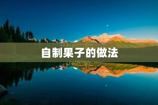自制果子的做法