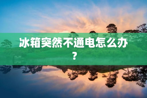 冰箱突然不通电怎么办？
