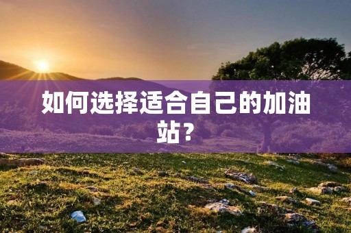 如何选择适合自己的加油站? 如何选择适合自己的加油站?
