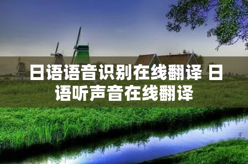 日语语音识别在线翻译 日语听声音在线翻译 日语语音识别在线翻译 日语听声音在线翻译