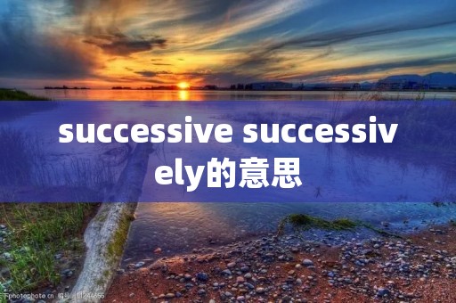 successive successively的意思