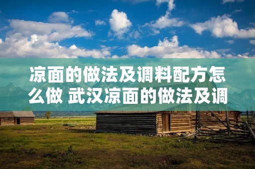 凉面的做法及调料配方怎么做 武汉凉面的做法及调料配方怎么做
