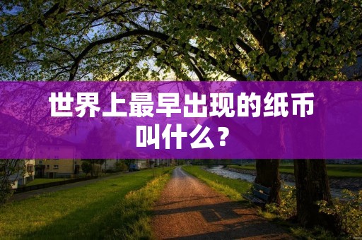 世界上最早出现的纸币叫什么？