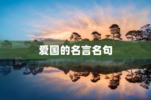 爱国的名言名句