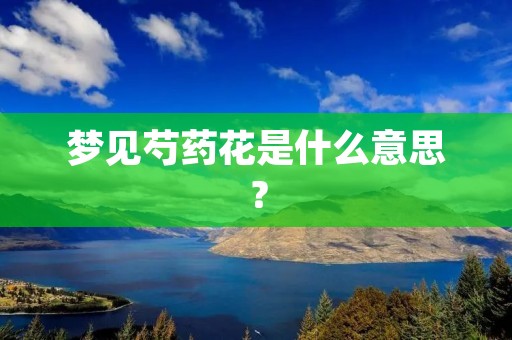 梦见芍药花是什么意思?