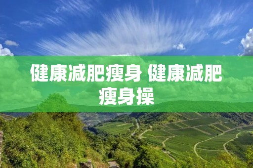 健康减肥瘦身 健康减肥瘦身操