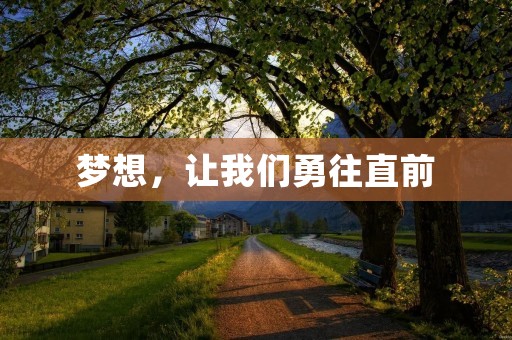 梦想,让我们勇往直前