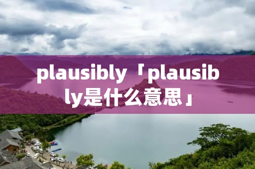 plausibly「plausibly是什么意思」