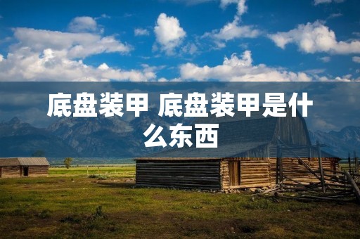 底盘装甲 底盘装甲是什么东西