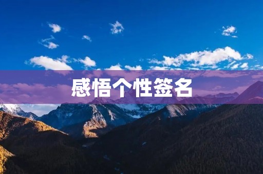感悟个性签名：从字里行间看你的人生态度