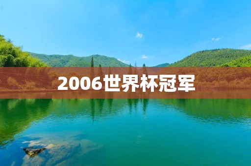 2006世界杯冠军:意大利的辉煌时刻 2006世界杯冠军:意大利的辉煌时刻