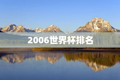 2006世界杯排名:意大利获得冠军,法国屈居亚军 2006世界杯排名:意大利获得冠军,法国屈居亚军