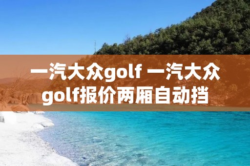 一汽大众golf 一汽大众golf报价两厢自动挡
