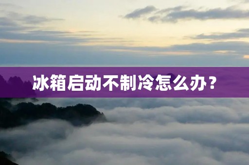 冰箱启动不制冷怎么办？