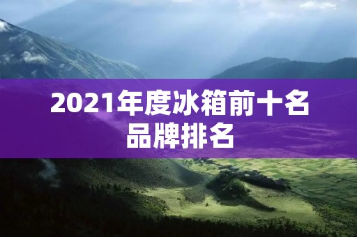2021年度冰箱前十名品牌排名 2021年度冰箱前十名品牌排名