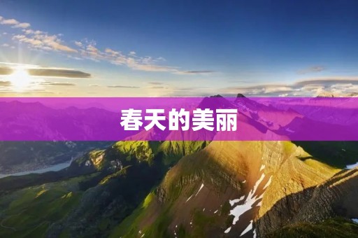 春天的美丽