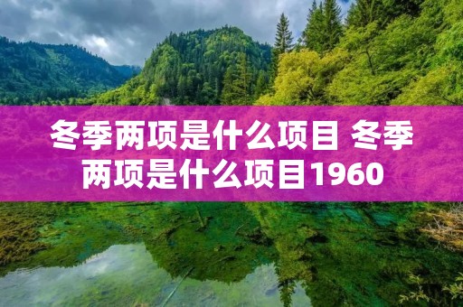 冬季两项是什么项目 冬季两项是什么项目1960