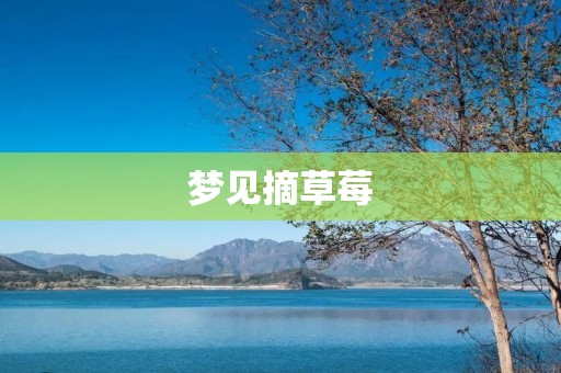 梦见摘草莓：预示着什么呢？