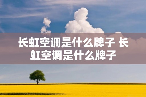 长虹空调是什么牌子 长虹空调是什么牌子