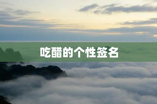 吃醋的个性签名