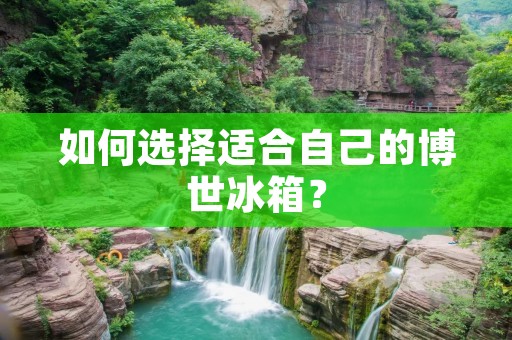 如何选择适合自己的博世冰箱？