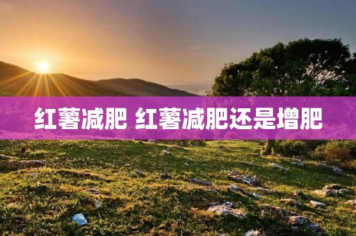 红薯减肥 红薯减肥还是增肥 红薯减肥 红薯减肥还是增肥