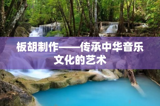 板胡制作——传承中华音乐文化的艺术 板胡制作——传承中华音乐文化的艺术
